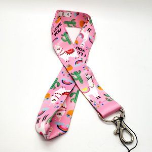 Llama Llama Lanyard Pink